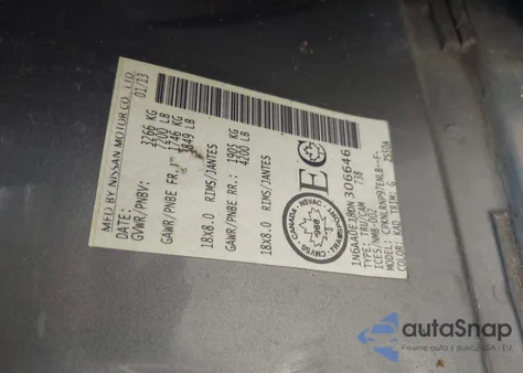 2013 Nissan Titan Pro-4X/S/Sl/Sv z USA, uszkodzony, nr VIN 1N6AA0EJ8DN306646